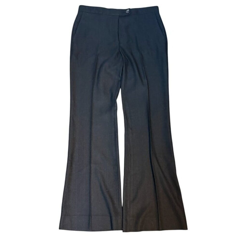 Like New Ann Taylor Wide Leg Pants Trousers Slacks Size 8 Inseam 31" Navy/Black